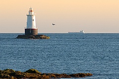 Sakonnet Lighthouse at At Sunset